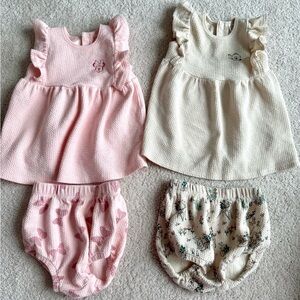 Bundle Set of Two Joe Fresh Disney Ruffle Dress Set with Bloomers